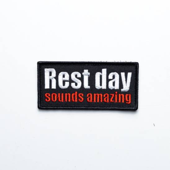 Workout Rest day sounds amazing - nášivka se suchým zipem