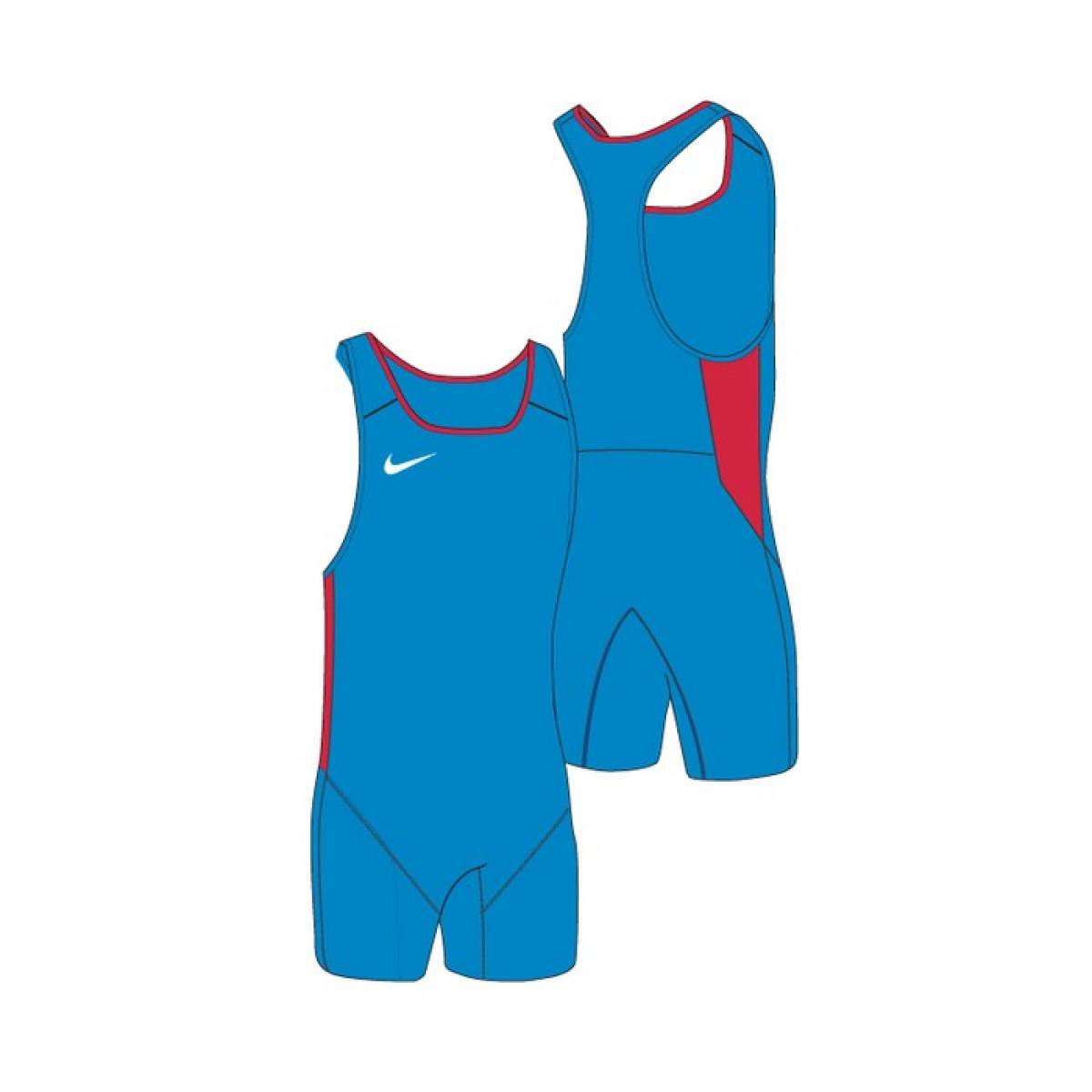 Pánský trikot Nike Weightlifting Singlet blue/scarlet