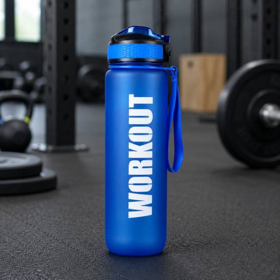 Láhev na pití WORKOUT Tritan 1000 ml - modrá