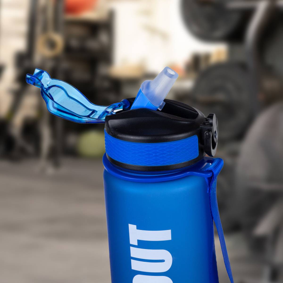 WORKOUT Tritan 1000 ml Trinkflasche - blau