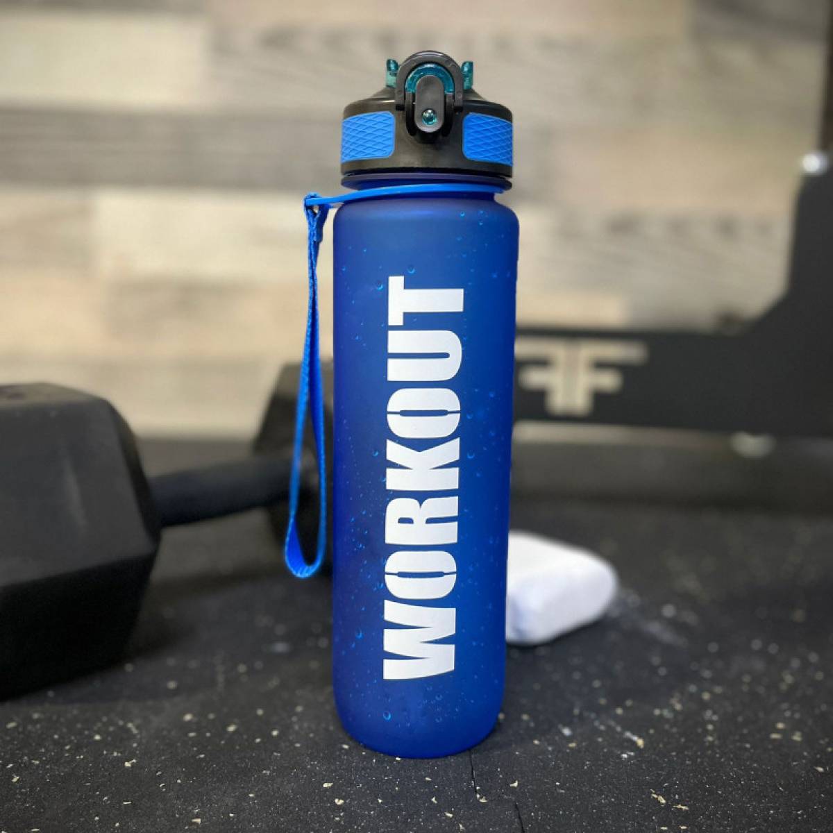 Láhev na pití WORKOUT Tritan 1000 ml - modrá