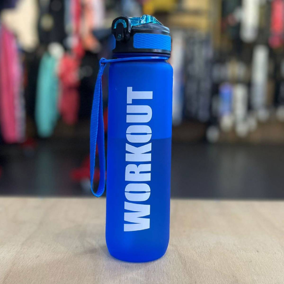 WORKOUT Tritan 1000 ml Trinkflasche - blau