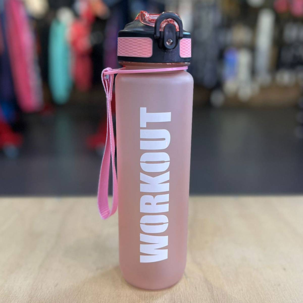 WORKOUT Tritan 1000 ml Trinkflasche - Pfirsich
