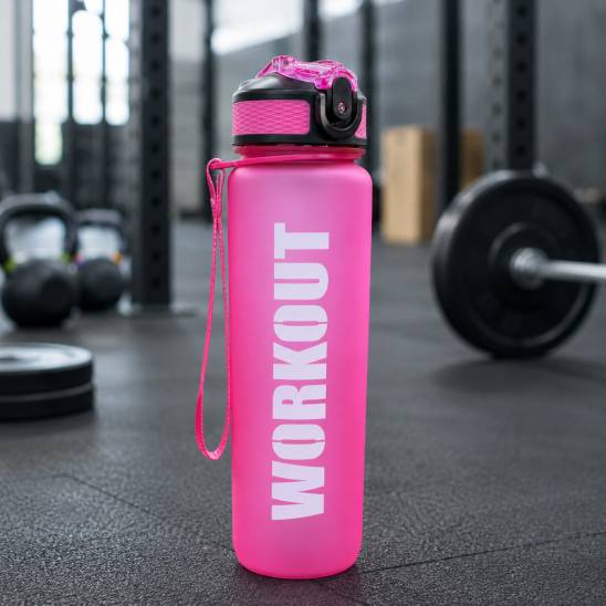 Láhev na pití WORKOUT Tritan 1000 ml růžová