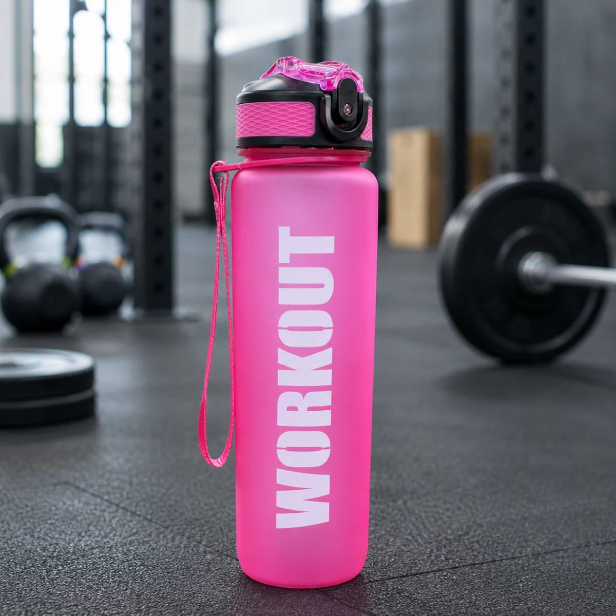 WORKOUT Tritan 1000 ml Trinkflasche - rosa