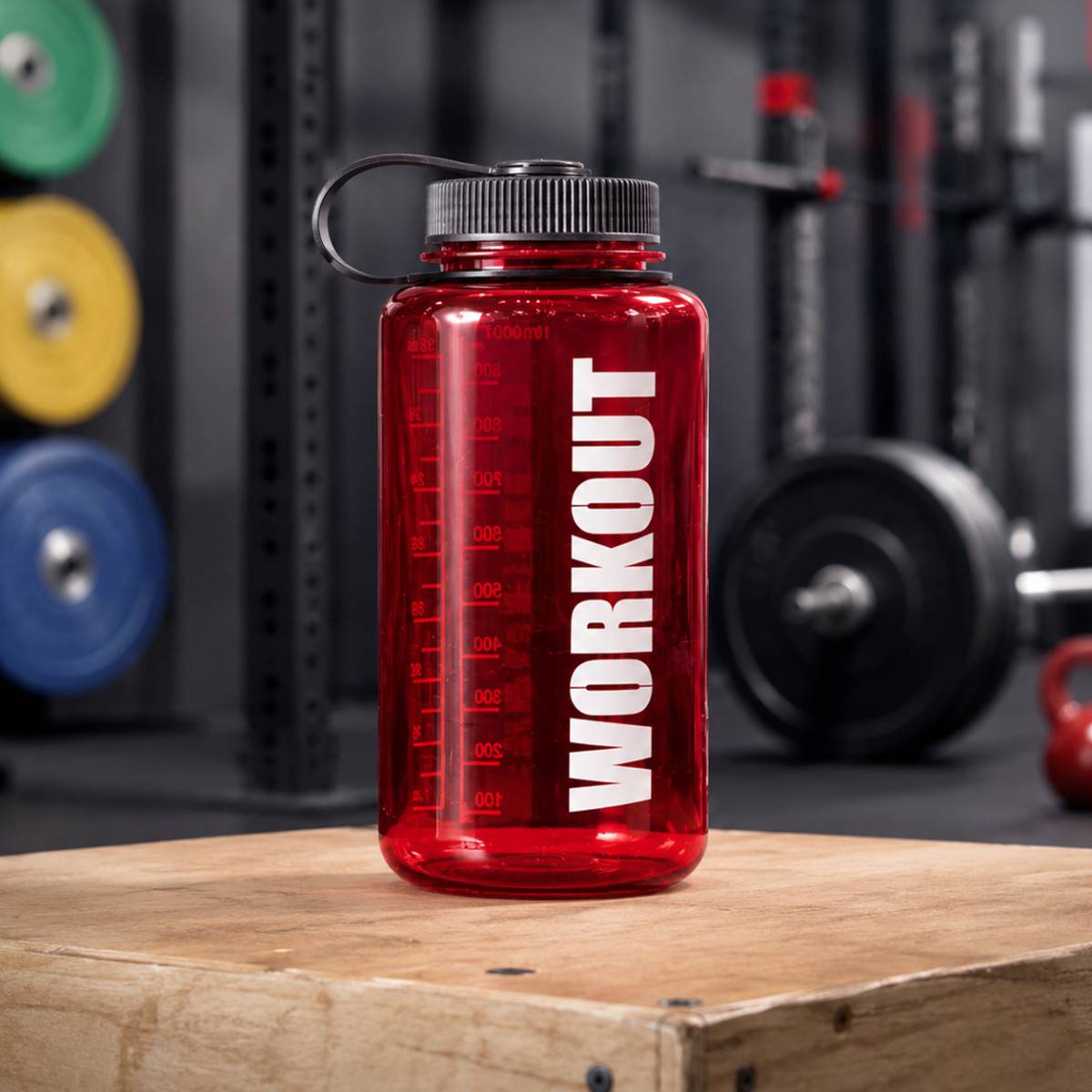 Láhev na pití WORKOUT 1000 ml - červená Tritan