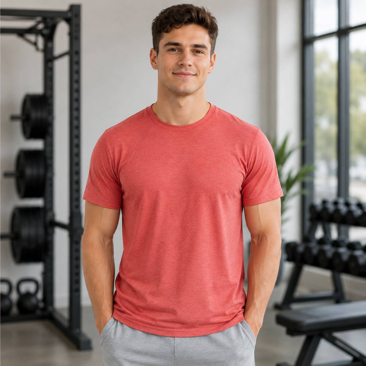 Pánské sportovní tričko WORKOUT - červené