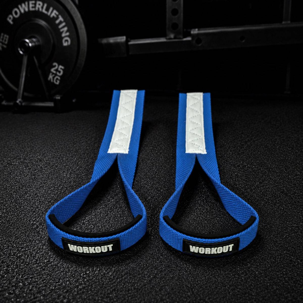 WORKOUT Weightlifting Shorts - Blue/White