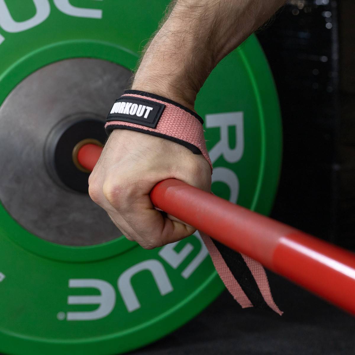Vzpěračské trhačky WORKOUT - růžová/bílá
