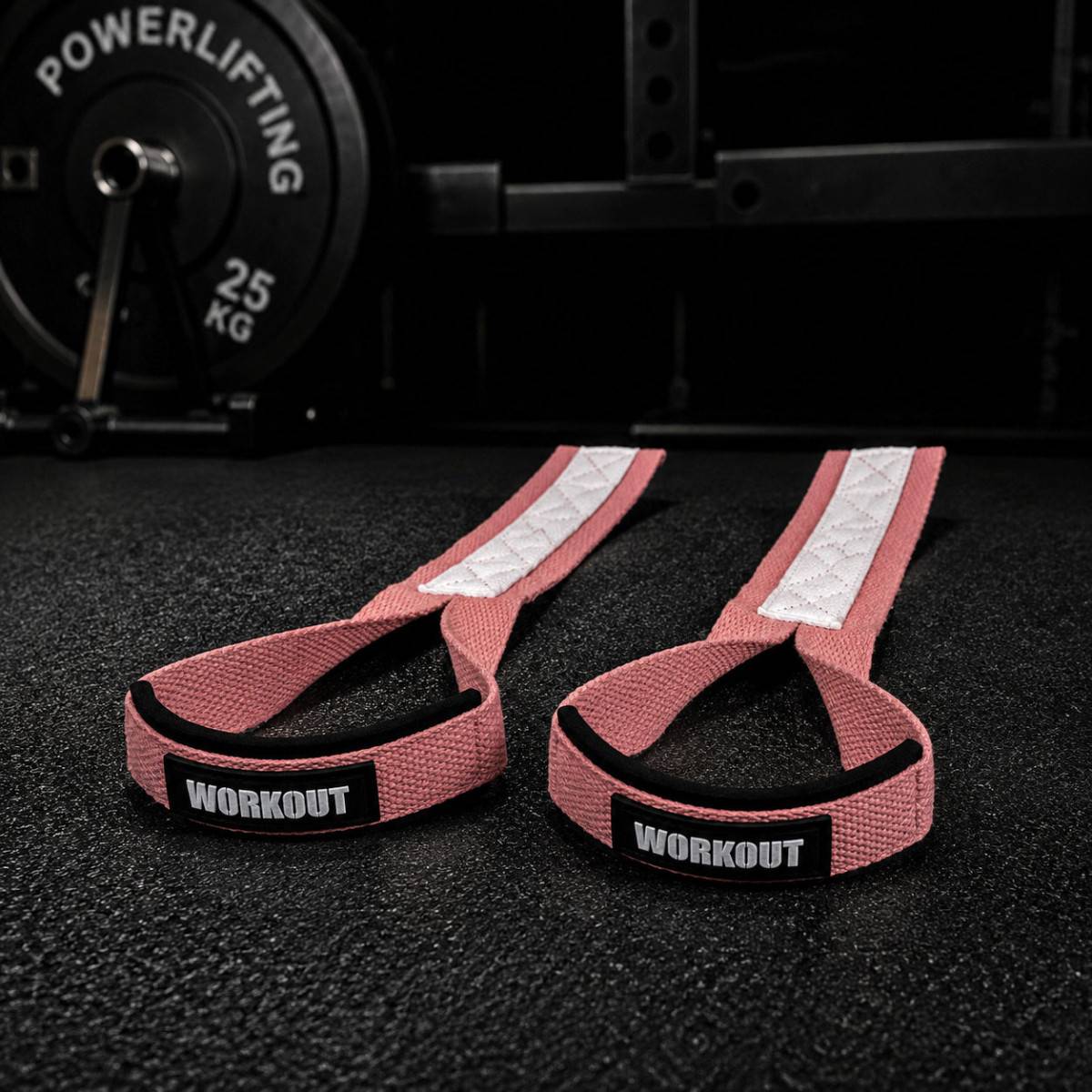 WORKOUT Weightlifting Shorts - Pink/White