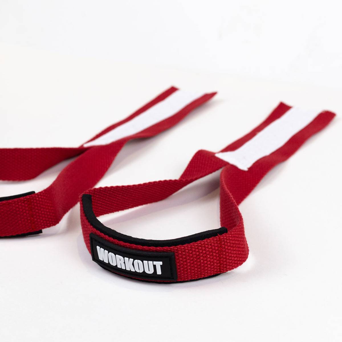 WORKOUT Weightlifting Shorts - Red/White