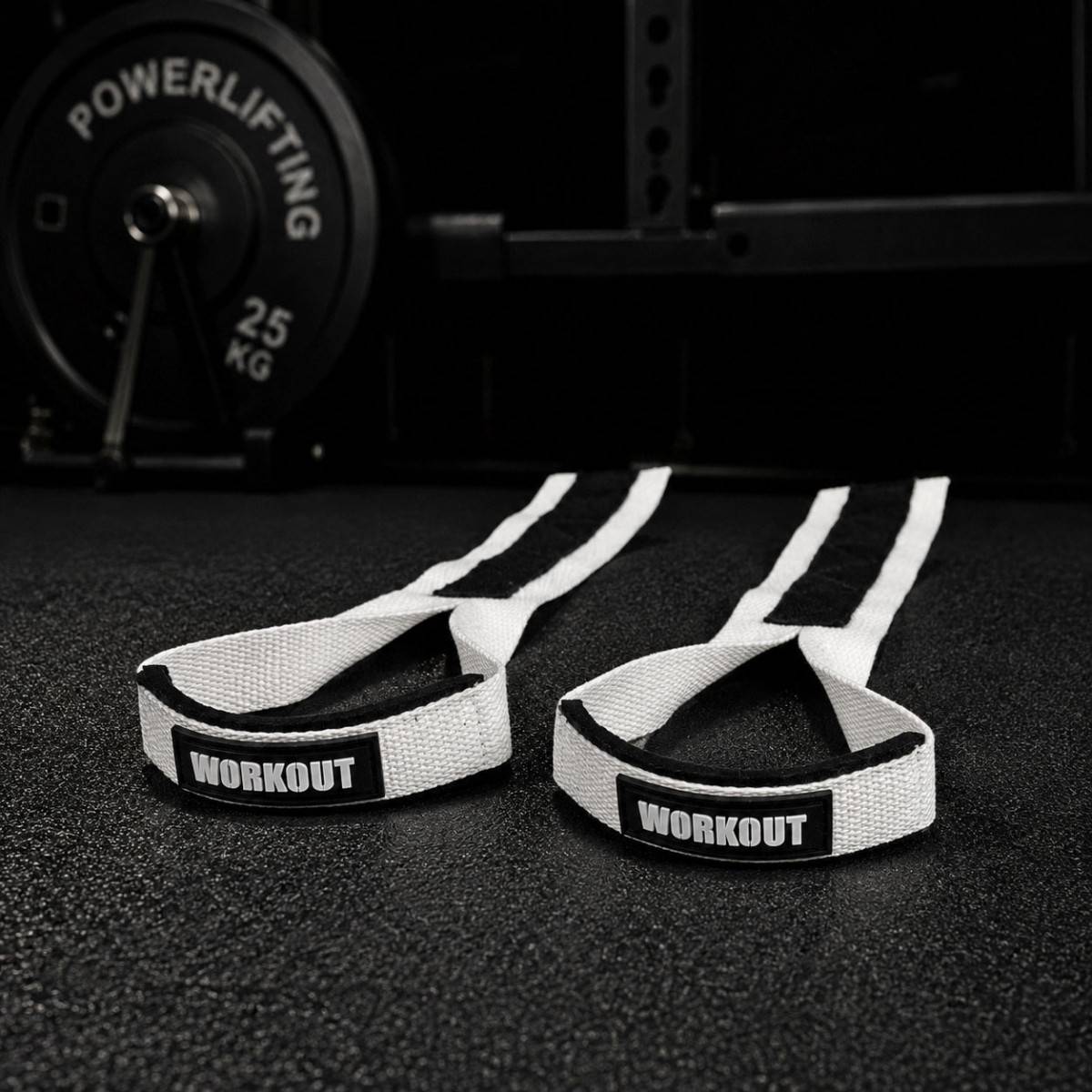 WORKOUT Weightlifting Shorts - White/Black