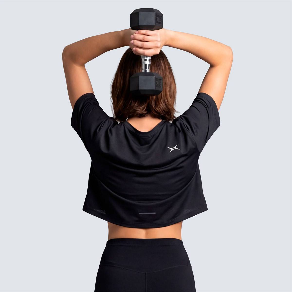 Maglietta crop da donna Picsil Performance SS26 - nera