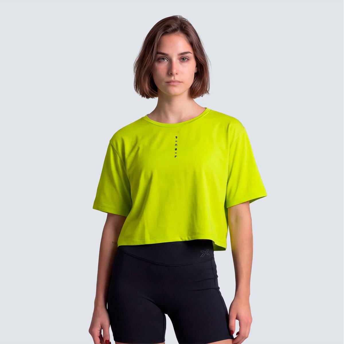 Damen-Crop-T-Shirt Picsil Performance SS26 - grün