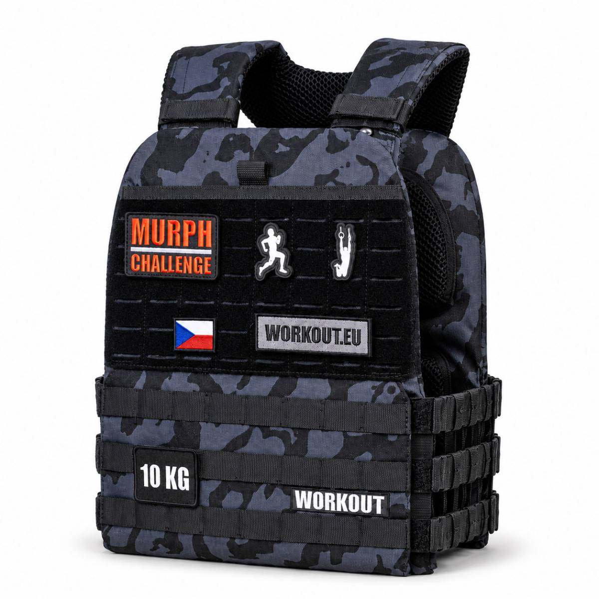 Tactical Plate Weight Vest WORKOUT - black camo