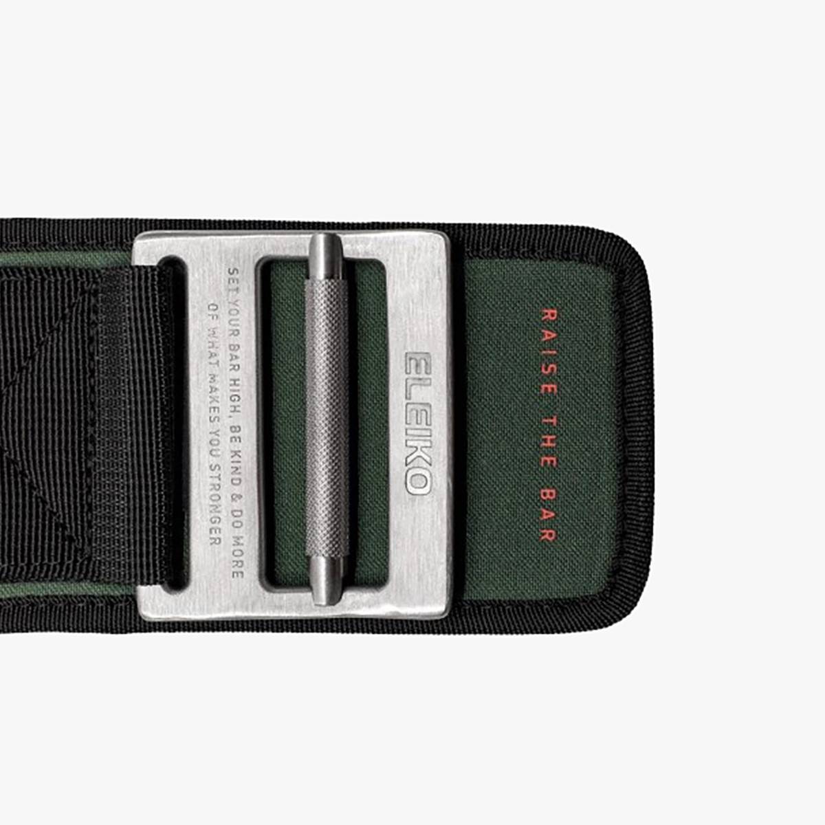 Eleiko EVA belt with stainless steel buckle - green