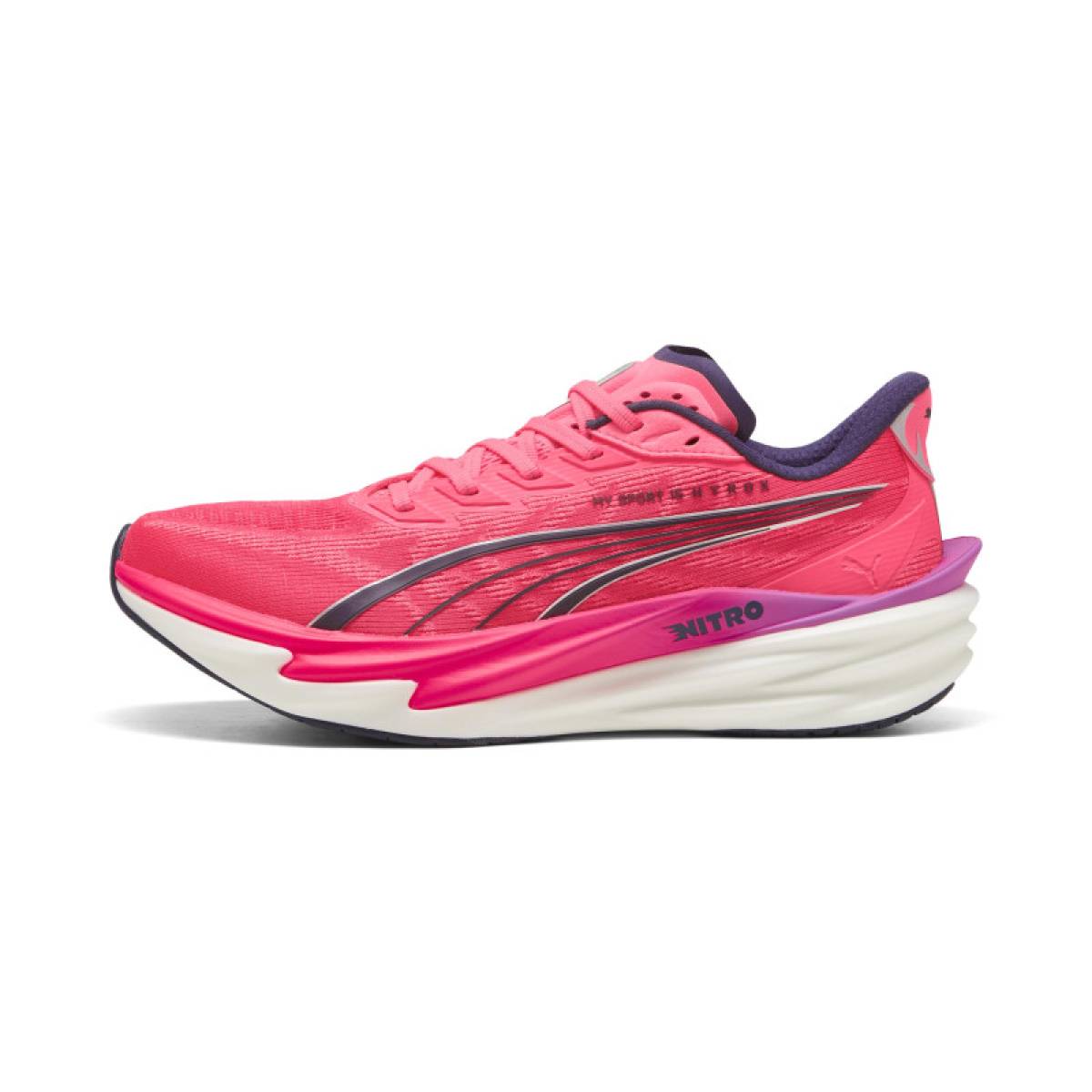 PUMA Mens Deviate NITRO 4 HYROX Pure Pink Running Shoes