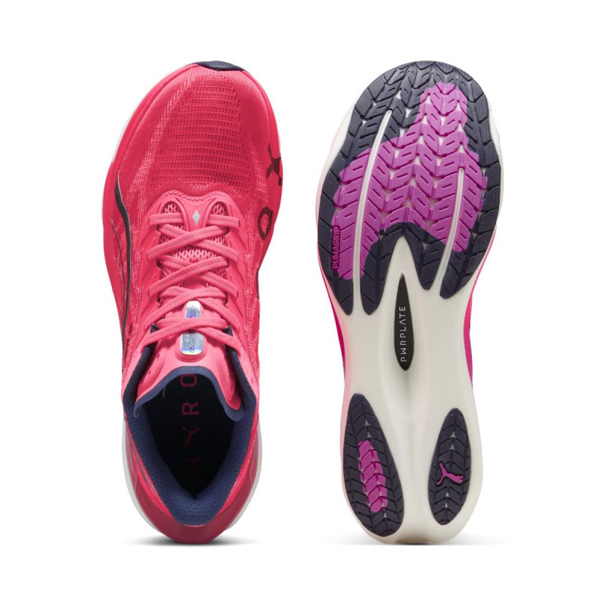 PUMA Mens Deviate NITRO 4 HYROX Pure Pink Running Shoes