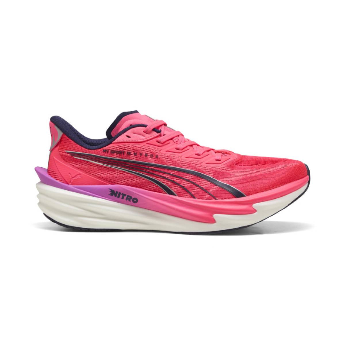 PUMA Mens Deviate NITRO 4 HYROX Pure Pink Running Shoes