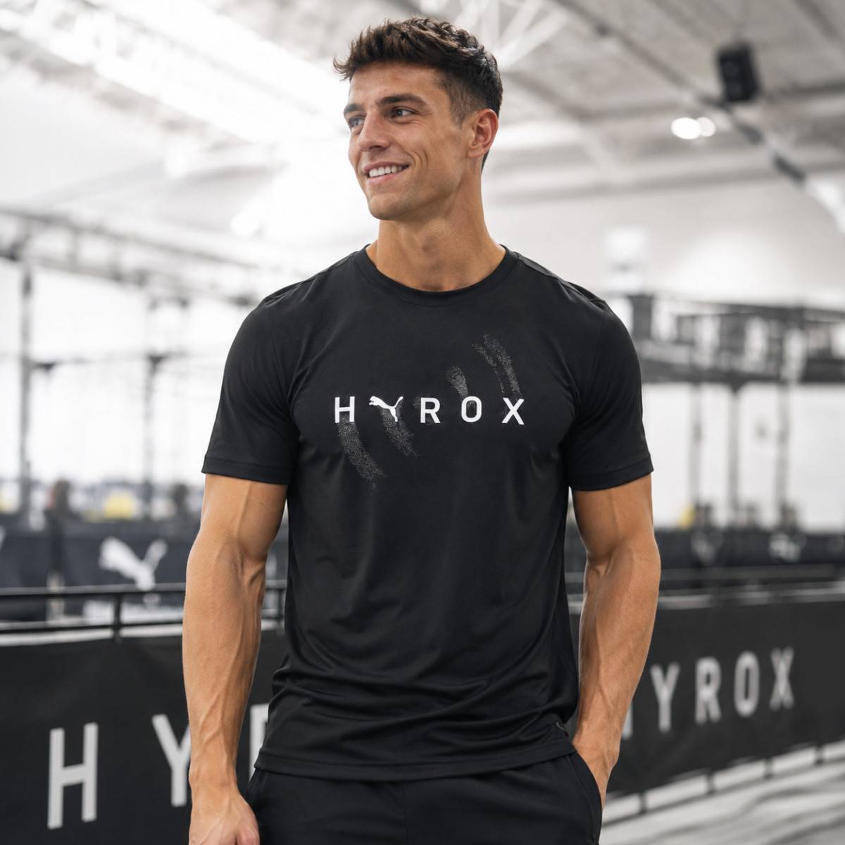 Pánské tréninkové tričko PUMA HYROX Thermoadapt - černé