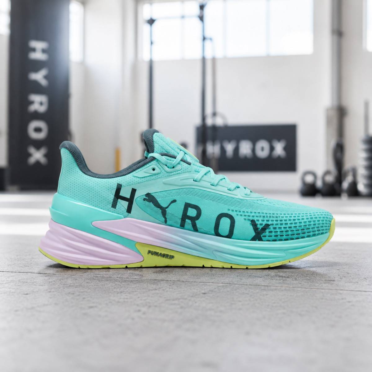 Mens Running Shoes Puma Hyrox Activate Nitro TR - Turquoise