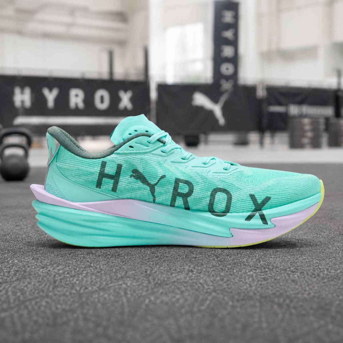 PUMA x HYROX Deviate NITRO 4 Herren-Laufschuhe - türkis