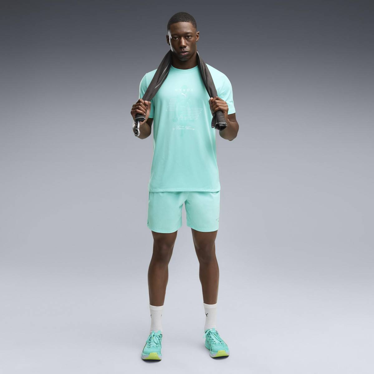 PUMA HYROX CLOUDSPUN THERMOADAPT Mens T-Shirt - Turquoise