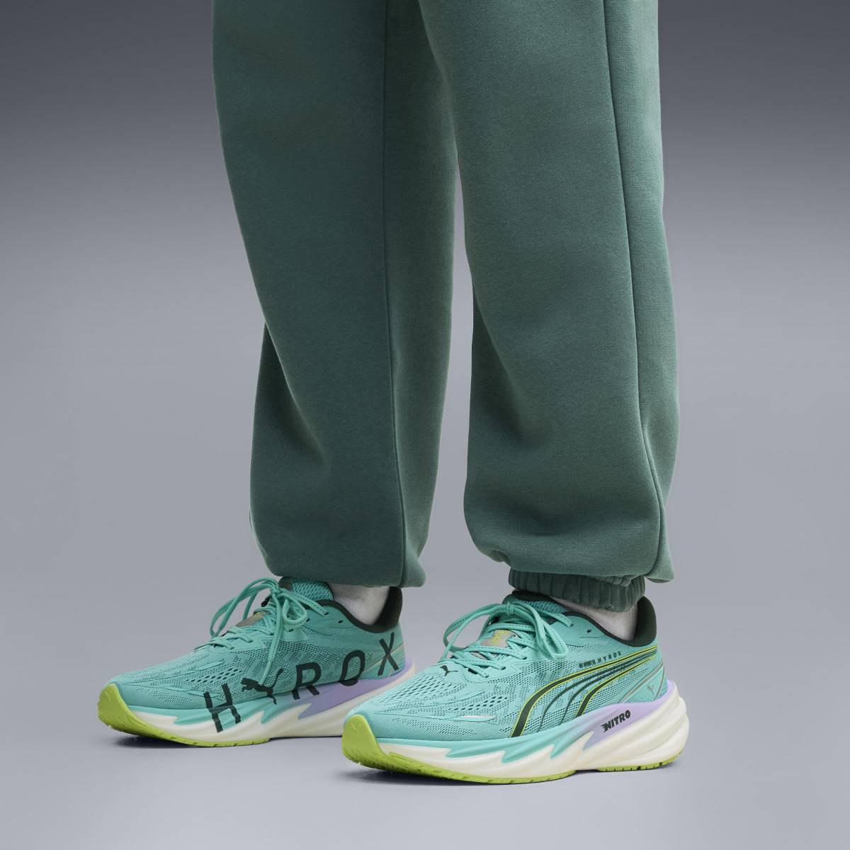 Mens Running Shoes Puma Hyrox Velocity NITRO 5 - Turquoise