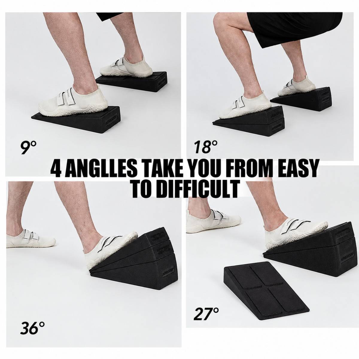 WORKOUT-Kniekeile für Kniebeugen, schwarz