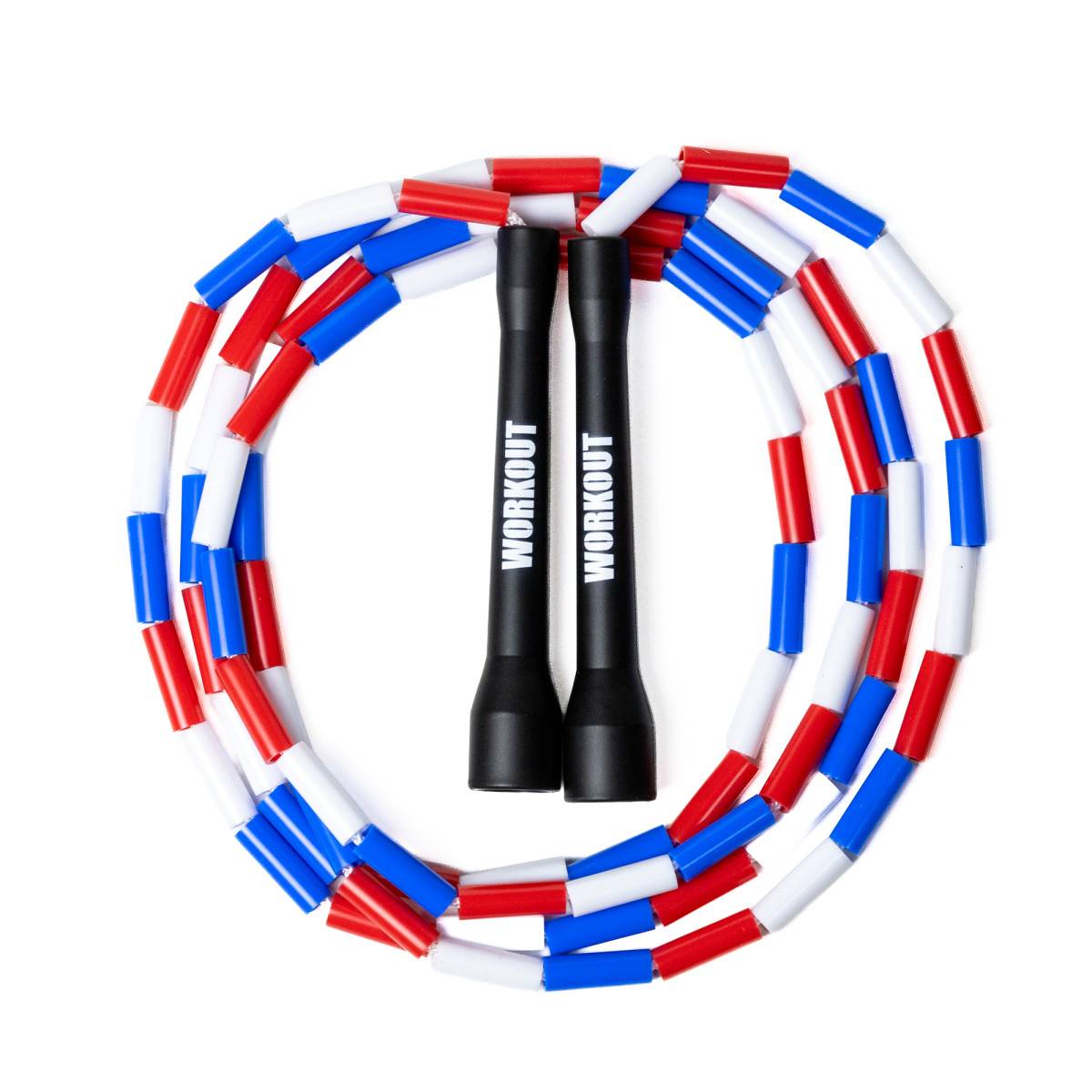WORKOUT Childrens Beaded Jump Rope - Adjustable - Tricolor