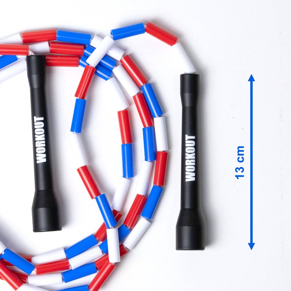 WORKOUT Childrens Beaded Jump Rope - Adjustable - Tricolor