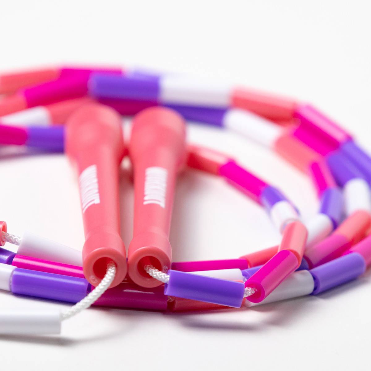 WORKOUT Kinder-Sprungseil mit Perlen - verstellbar - rosa