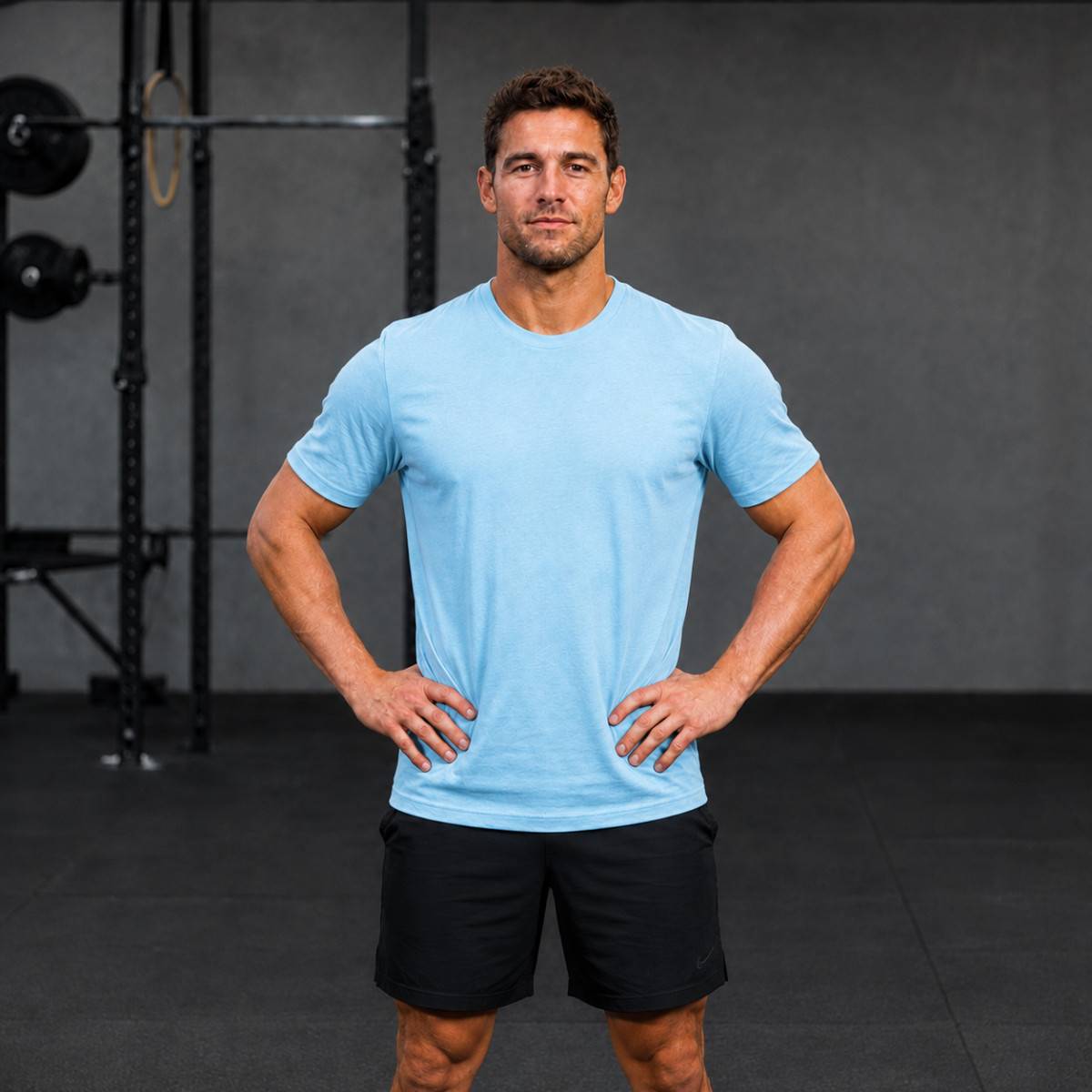 Maglietta sportiva da uomo WORKOUT - blu