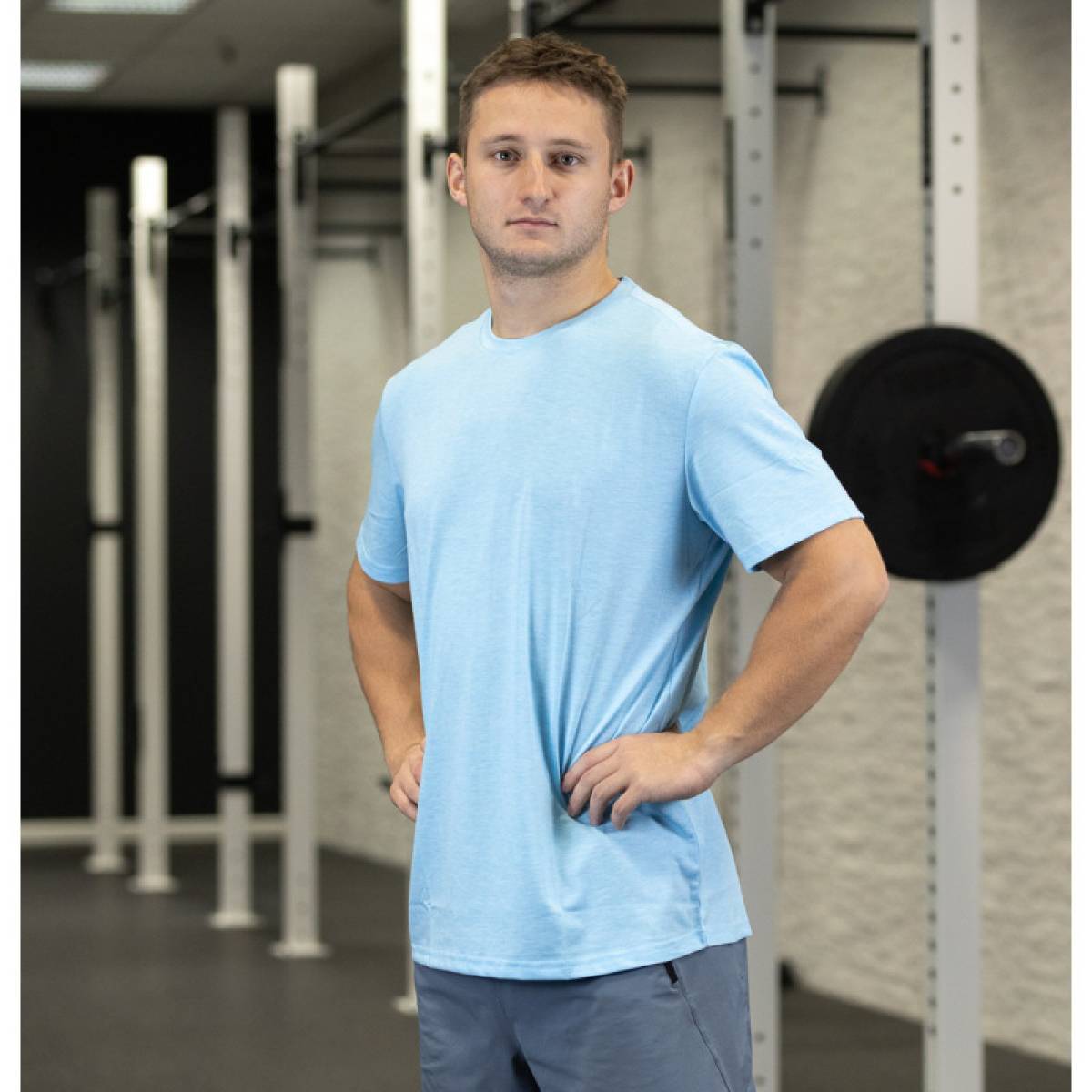 Maglietta sportiva da uomo WORKOUT - blu