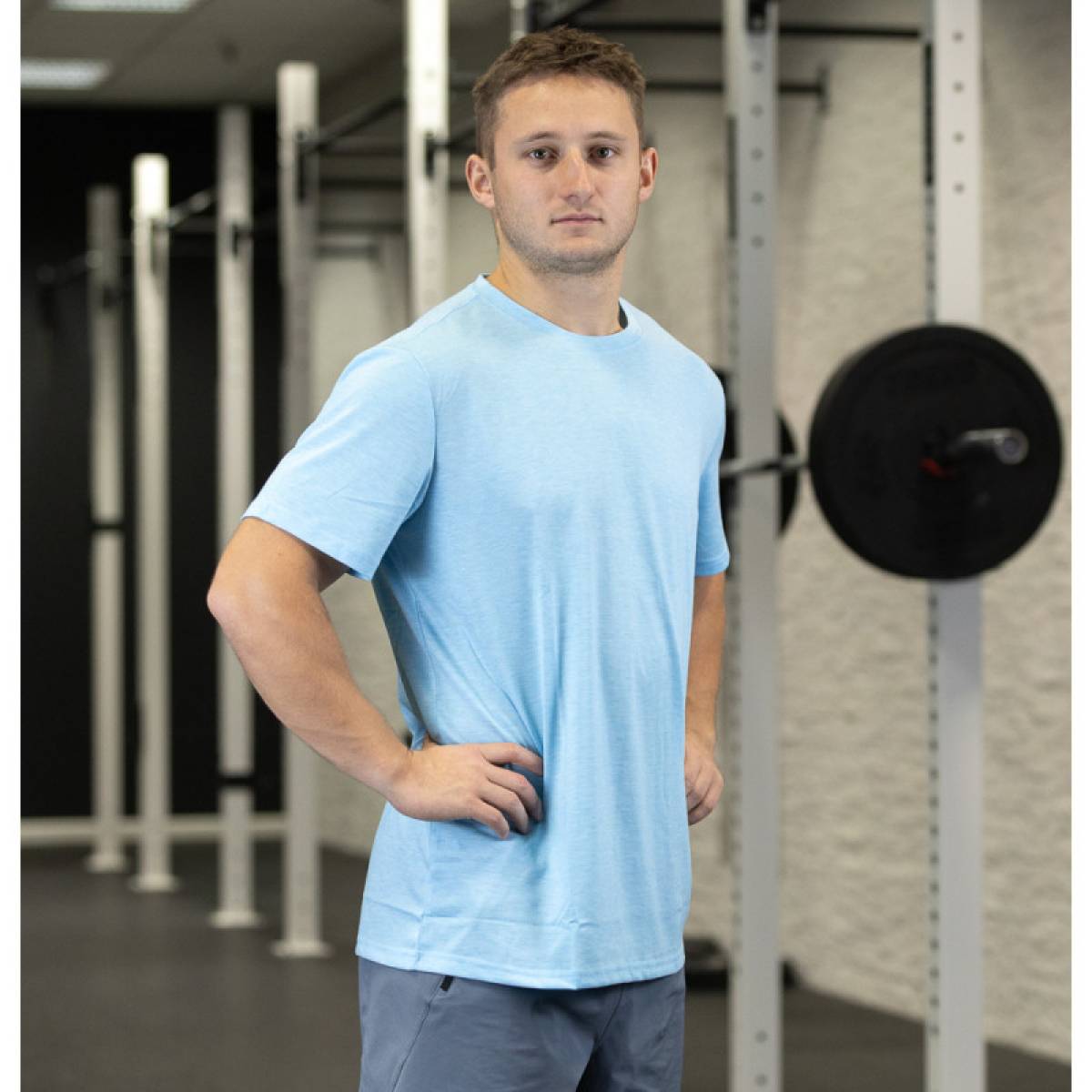 Herren Sport-T-Shirt WORKOUT - blau
