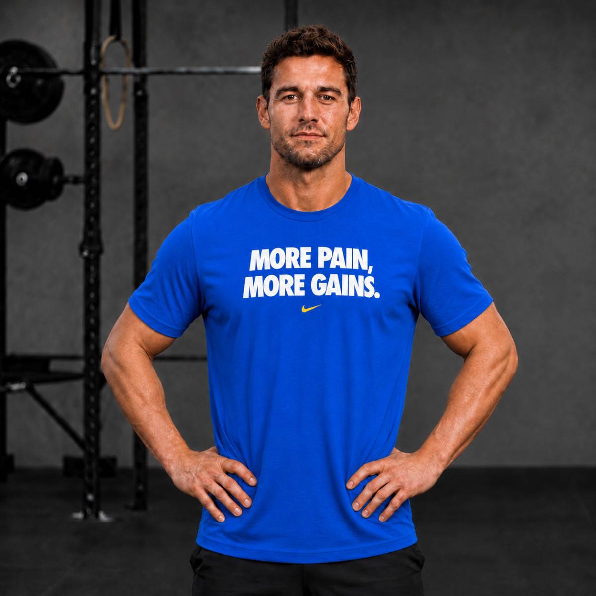 Pánské tričko Nike More Pain More Gain - Blue