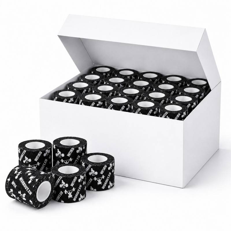 Gympack 32 ks - Thumb Hookgrip tape WORKOUT úzká - délka 7 m (černá)