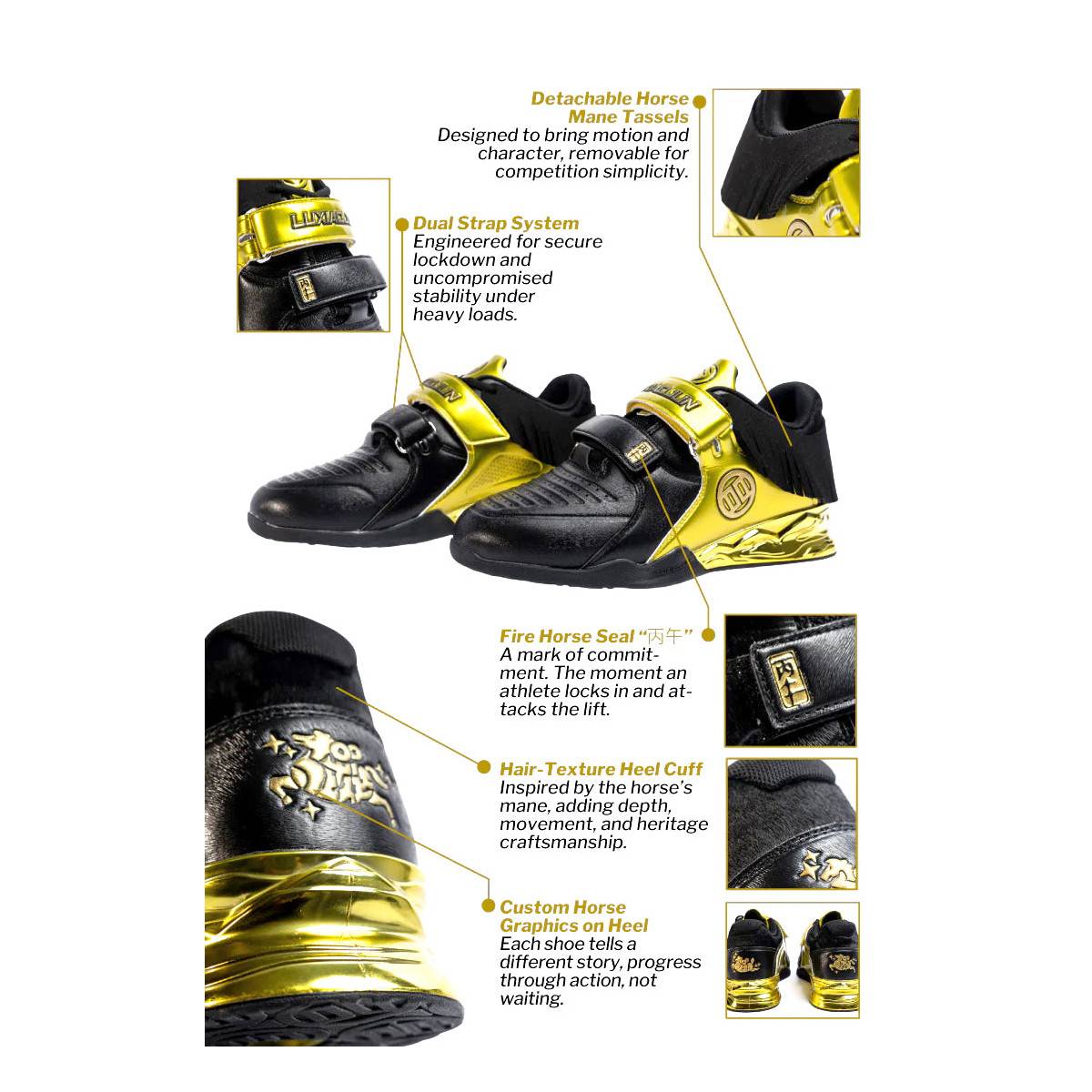 Scarpe da sollevamento pesi LUXIAOJUN - Edizione limitata Anno del Cavallo