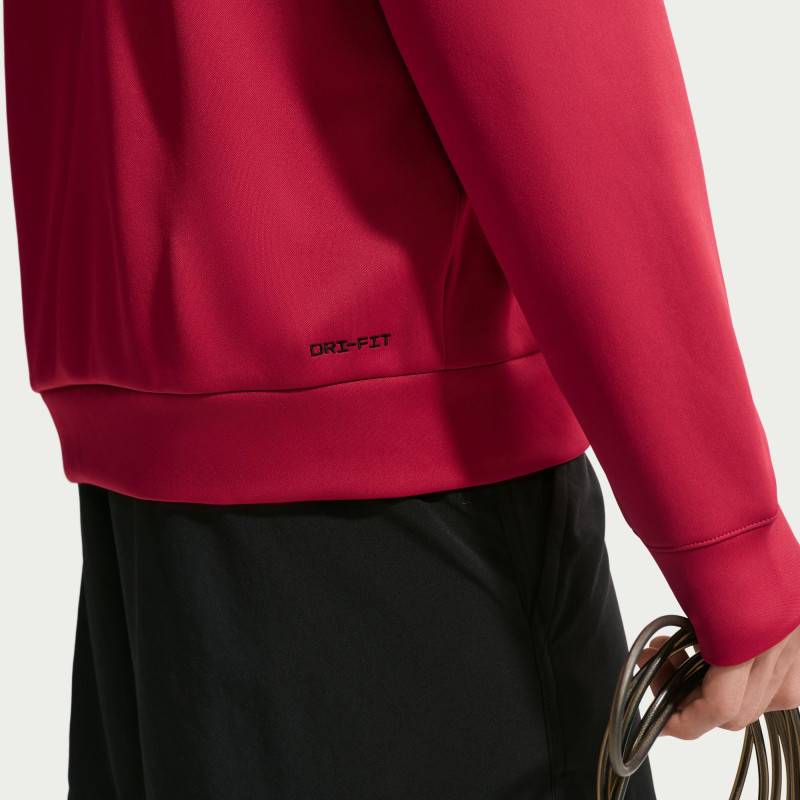 Pánská mikina Nike Dri-FIT s kapucí a UV ochranou - rot