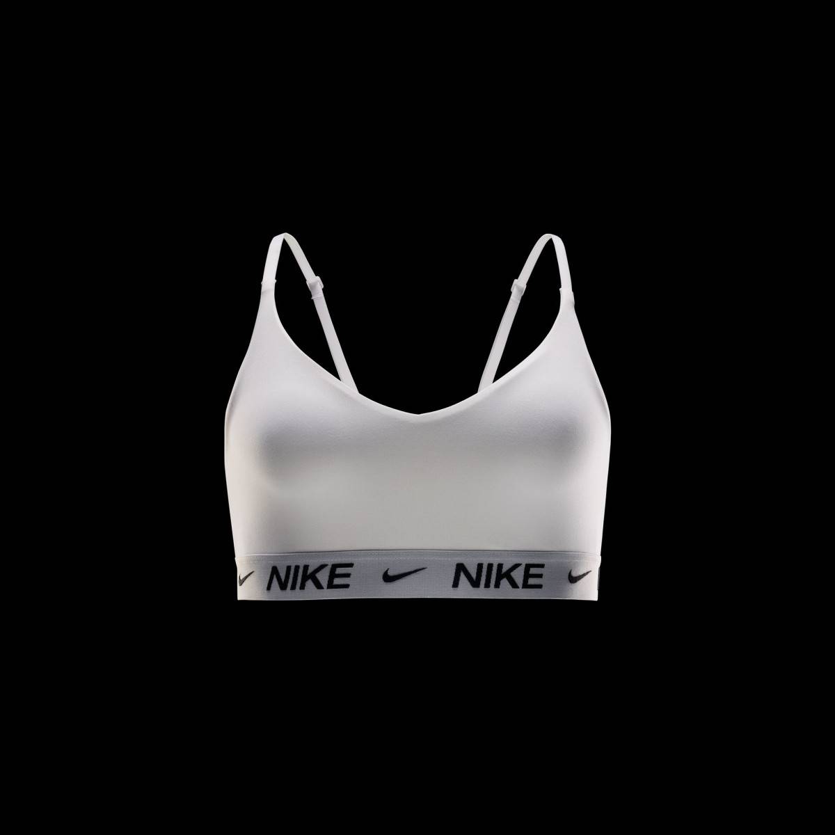 Dámská podprsenka Nike Indy s lehkou oporou - bílá/šedá