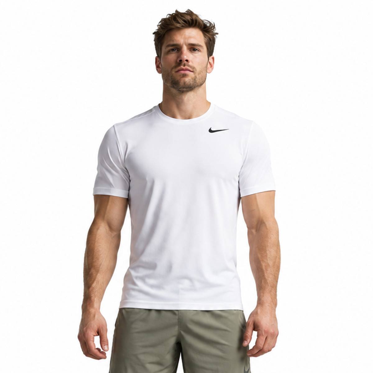 Nike Dri-FIT Training T-Shirt für Herren, weiß/schwarz