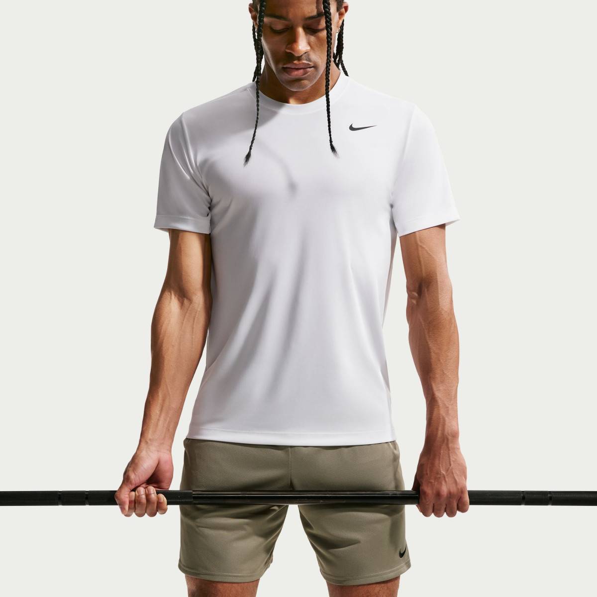 Mens Nike Dri-FIT Training T-Shirt, White/Black