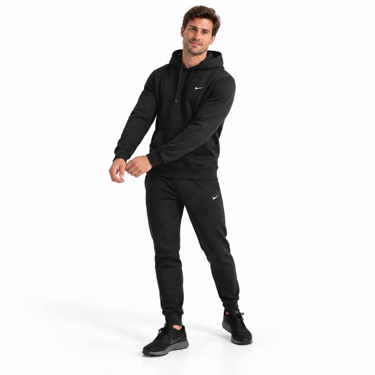 Pánská mikina Nike Dri-FIT s kapucí a UV ochranou - černá