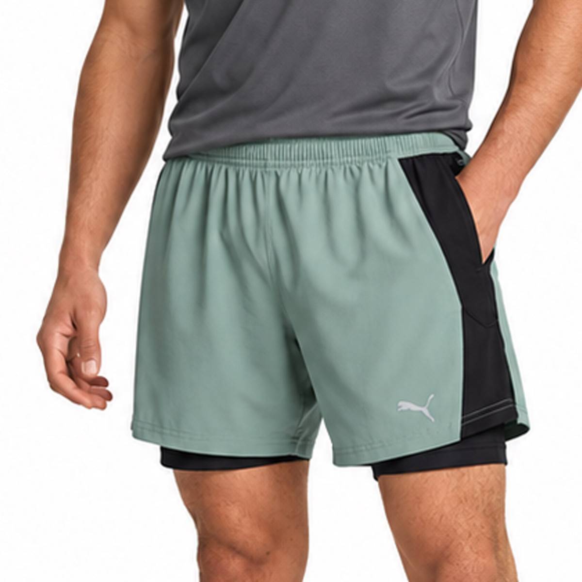 Pánské sportovní šortky Puma Run Velocity 2in1 - zelené