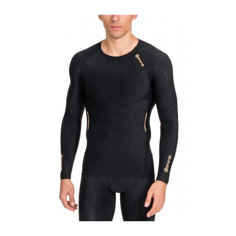 Man compression T-Shirt long sleeve A400 Gold