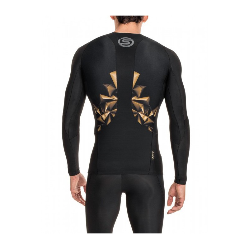 Man compression T-Shirt long sleeve A400 Gold