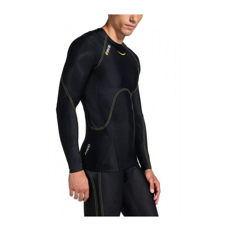 Man compression T-Shirt long sleeve A400 Bio
