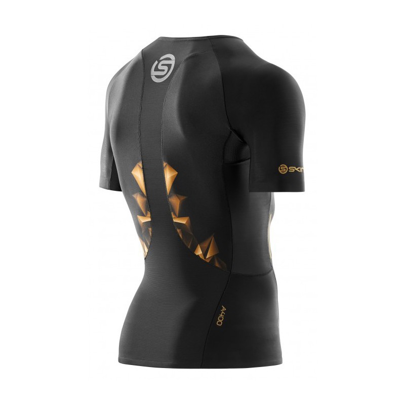 Herren T-Shirt kompressions kurzarm A400 - gold