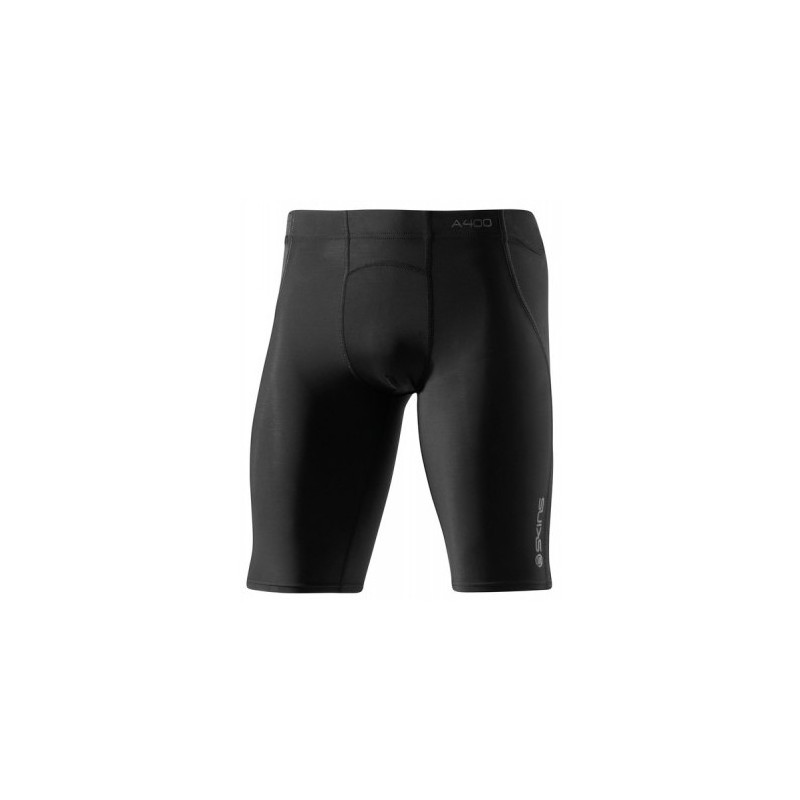Man compression poloviční Tight Skins Bio A400 Black/Charcoal